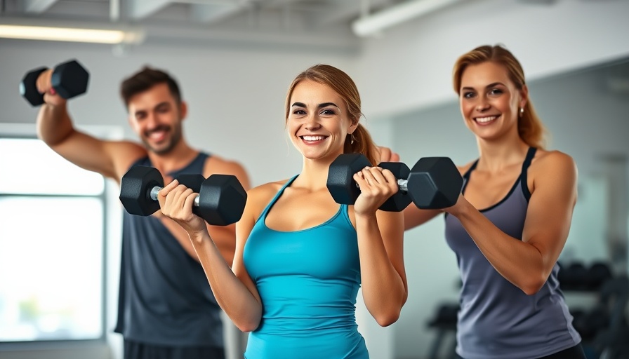 15 Min Strength Training for Seniors: smiling individuals with dumbbells.