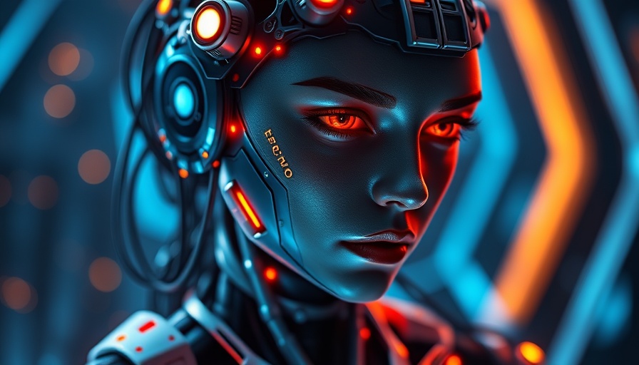AI GitHub Copilot Integration depicted as a futuristic humanoid.