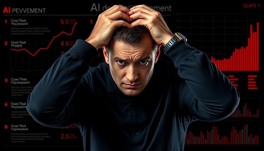 Frustrated man visualizing AI stages, Singularity in 2025 Prediction