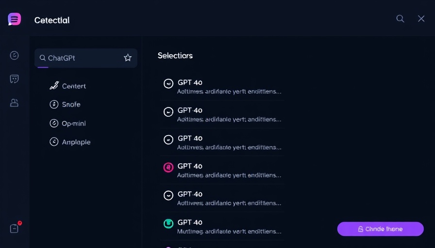 ChatGPT model selection interface highlighting various models for understanding ChatGPT model names.