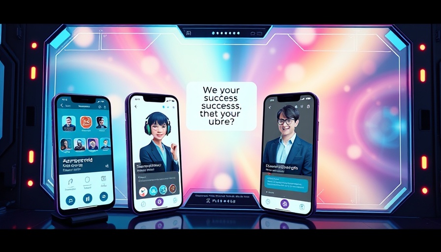 AI simulator for conversation skills interface displaying virtual meeting and success feedback.