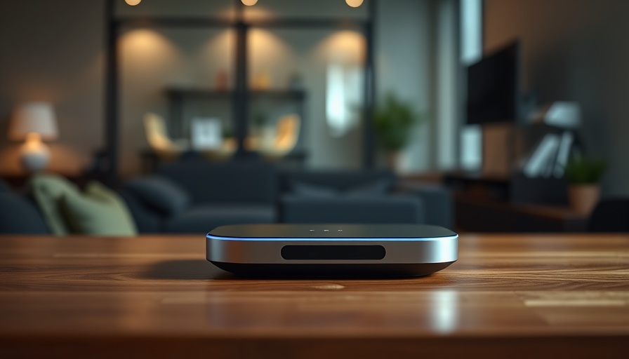 Smart home hub on table, best home automation systems 2025.