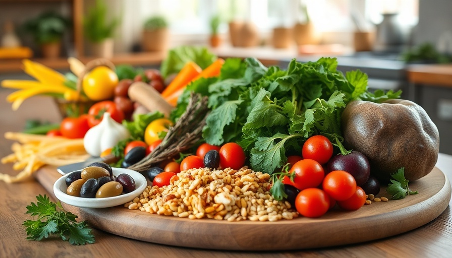 Mediterranean meal with vegetables and grains for IBS symptom relief