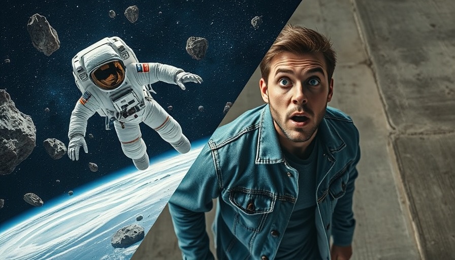 Luma Labs Modify Video Tool: Astronaut in space split with man on ground.