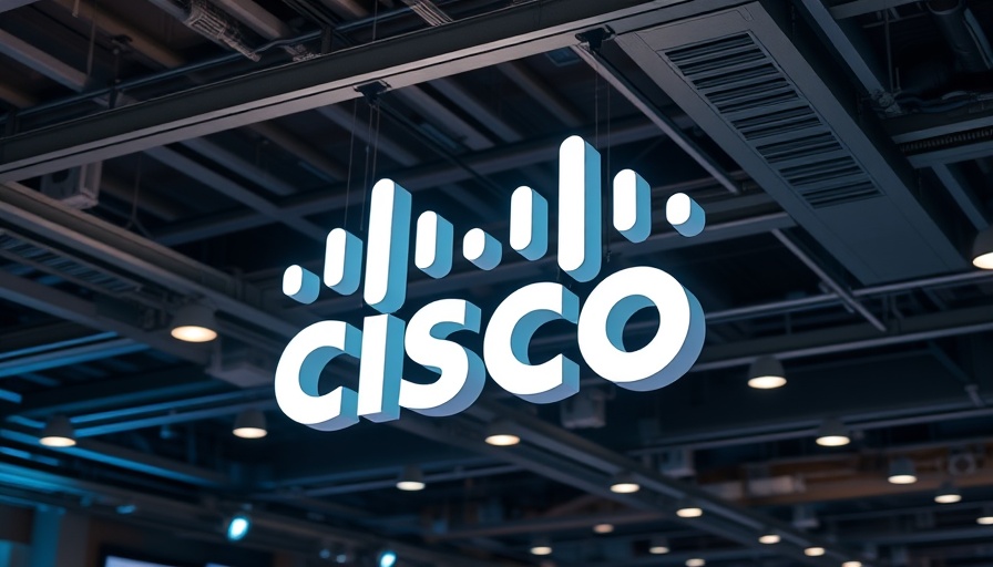 Illuminated Cisco sign at tech conference, highlighting Cisco Security Vulnerabilities.