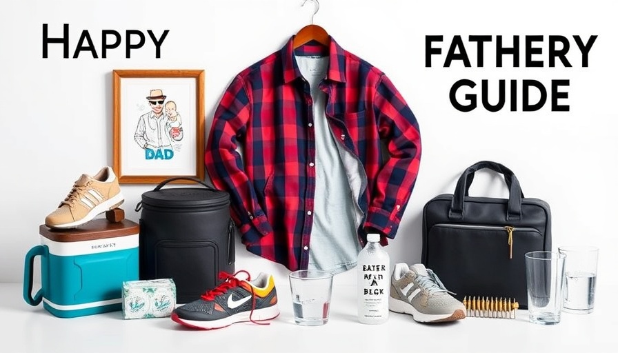 Father’s Day gifts for fitness dads guide with various items.