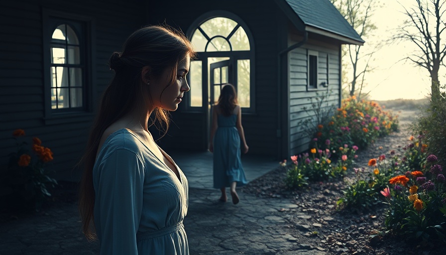 Reflective young woman walking towards light, healing from childhood trauma.