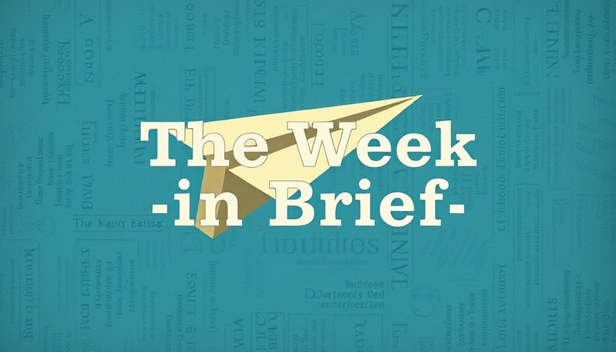Vintage paper airplane graphic with 'The Week in Brief' text.