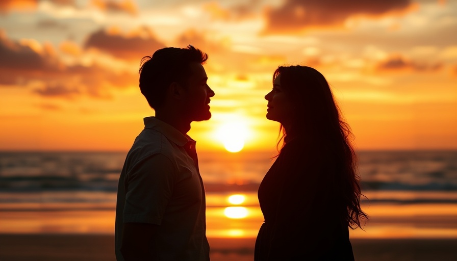 Silhouetted couple during an emotional sunset, lessons about rejection.
