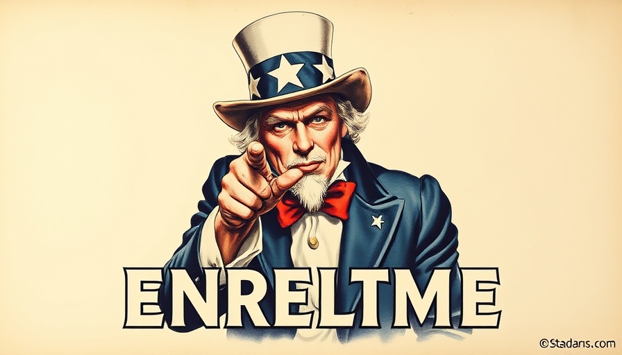 Vintage Uncle Sam poster urging enlistment, emphasizing U.S. Navy partnerships with startups.