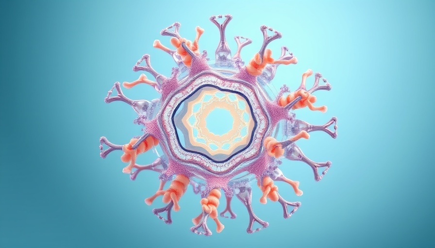 Detailed 3D niosome structure for stem cell modification research.