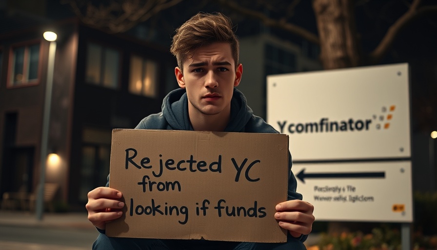 Person facing Cluely startup controversy holds rejection sign at night.