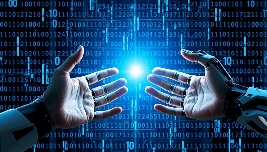 Futuristic representation of AI Text-to-Speech Tools with human and robot hand.