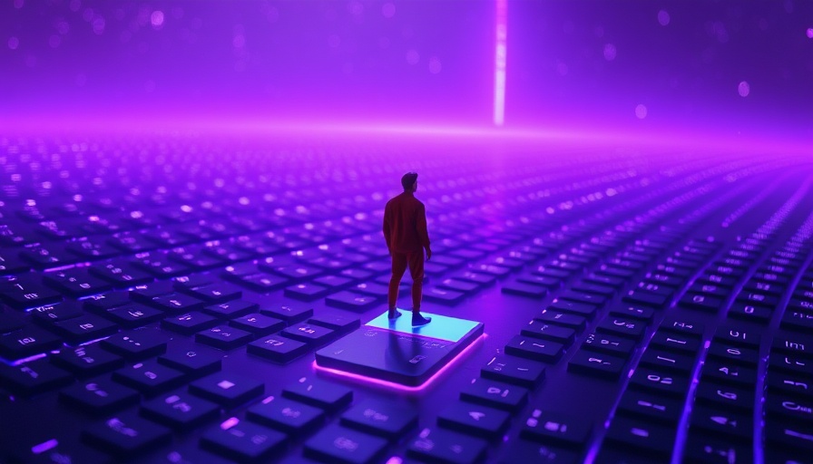 AI and endless workdays symbolized by person on keyboard keys