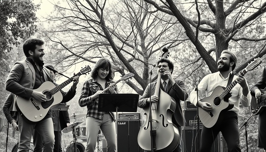 Musicians celebrate Juneteenth with instruments in vintage photo.