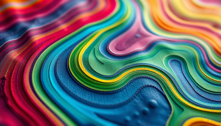Abstract colorful lines on textured surface resembling a map, AI Security Risks.