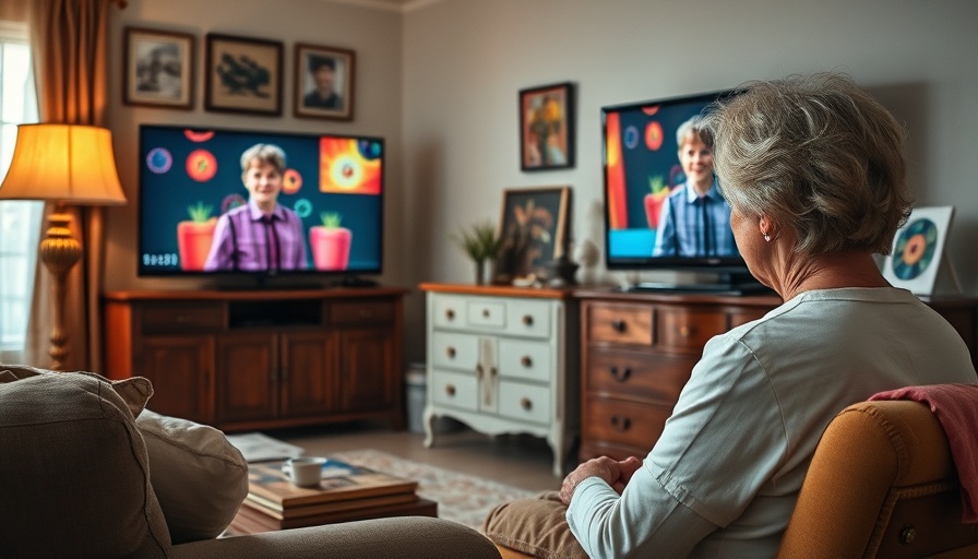 AI chatbot relationships depicted on TV with digital avatar.