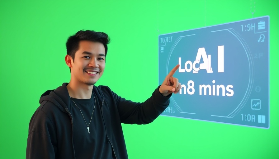 Young man explaining local AI setup in 8 minutes, run AI offline for free.