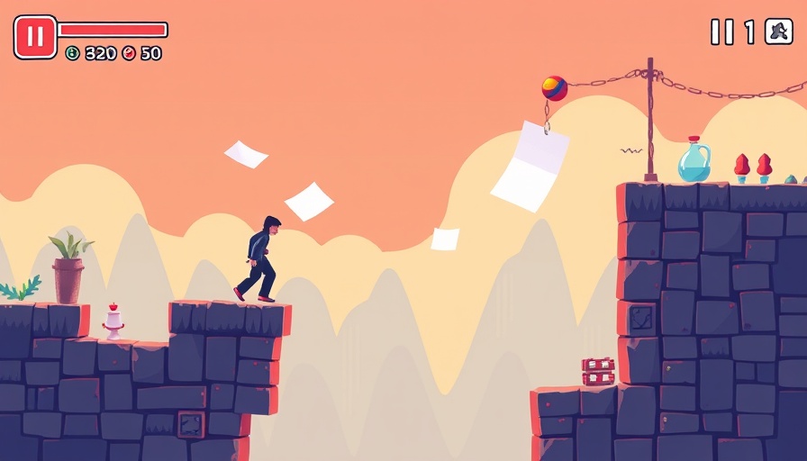 AI game development tools showcase in retro pixel game environment