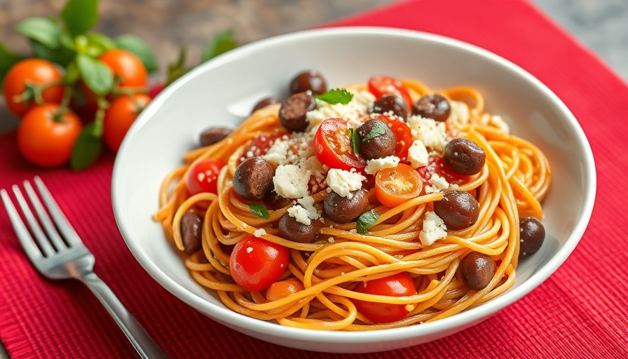 Colorful spaghetti salad with tomatoes, olives, and sausage, Spaghetti Salad Recipe