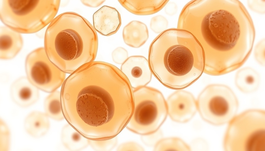 3D model of human fat cells illustrating obesity effects