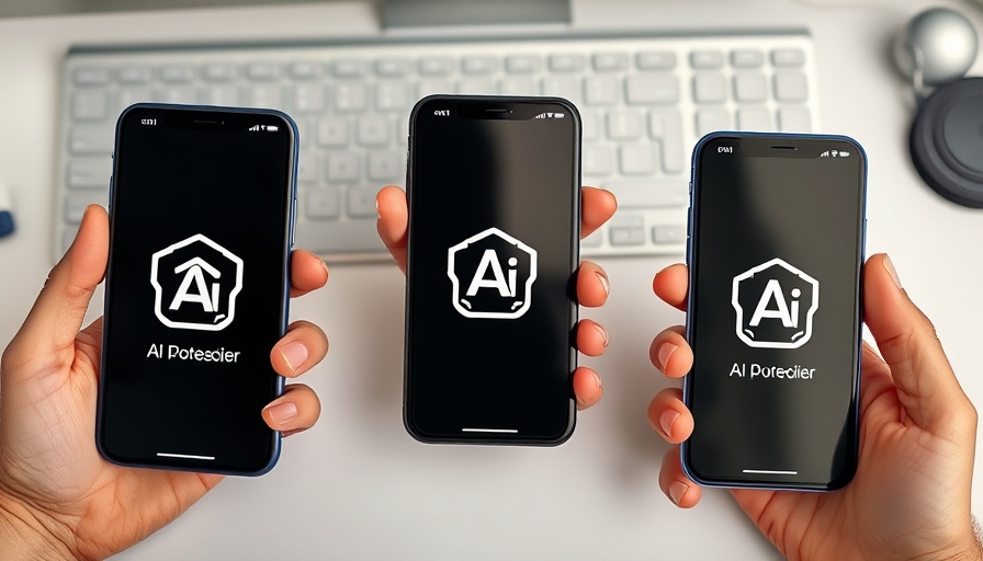 Smartphones with AI apps representing AI blackmail risks for businesses.