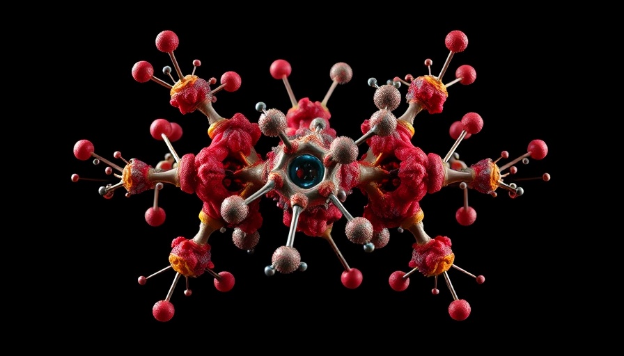 Abstract molecular structures symbolizing Amazon robotics patent growth.