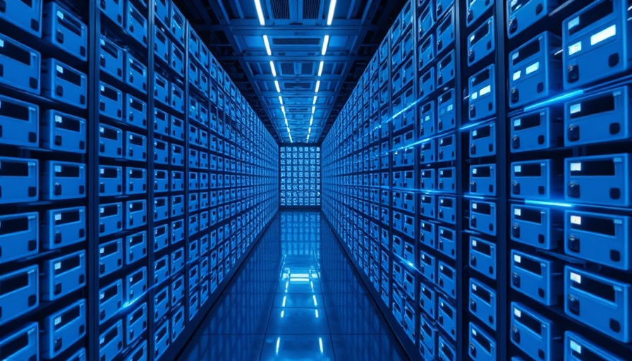 Digital blue file boxes illustrating data management concepts.