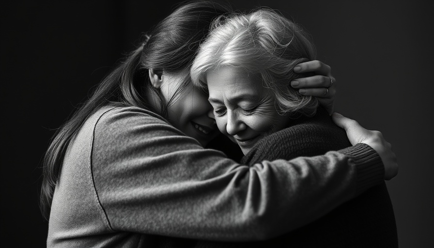 Tender moment of letting go of worry lessons.