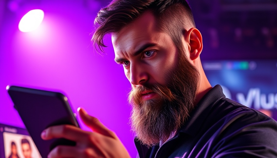 AI Generated Music concept art with man and playlist