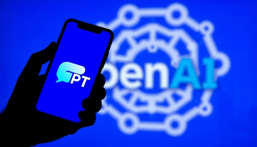 Silhouette holding phone with ChatGPT logo and OpenAI background.