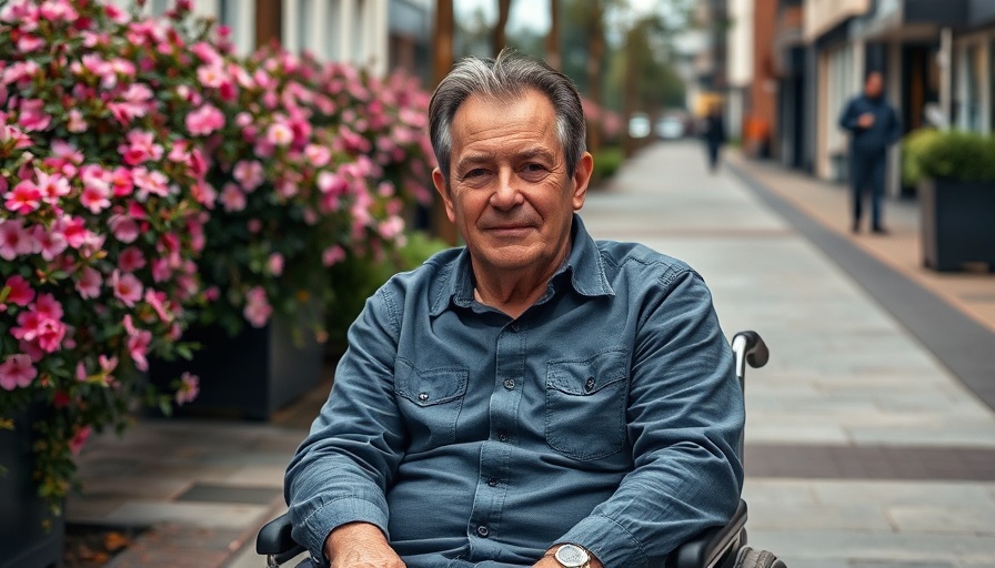 Harm Reduction Strategies in Los Angeles: man in wheelchair on urban sidewalk.