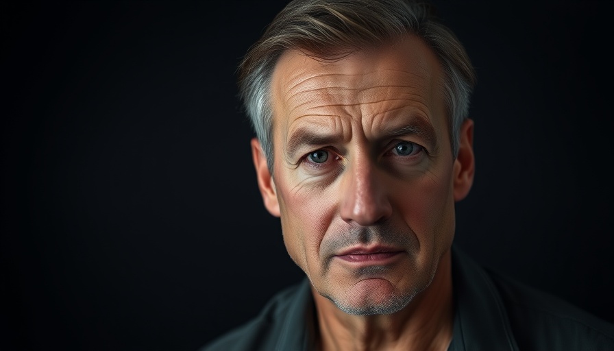 AI Technology Impact on Success: Confident man with serious expression.