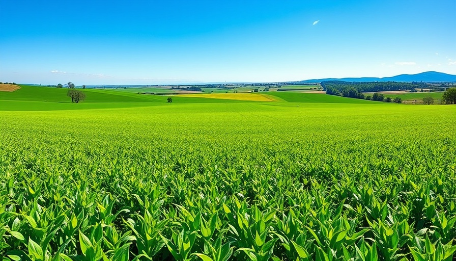Lush farmland illustrating climate change and crop nutritional value.