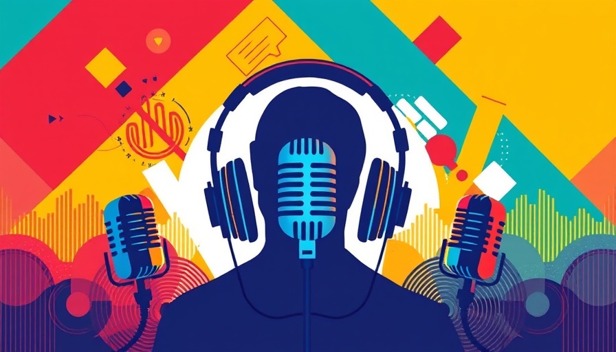 GOP Megabill Healthcare Impact media illustration with headphones and microphones.