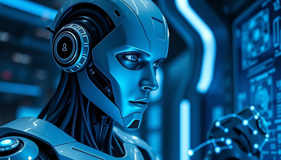 AI-Powered XOps Automation: robot engaging with digital interface