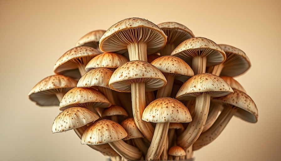 Psilocybin mushrooms detailed texture and growth pattern.