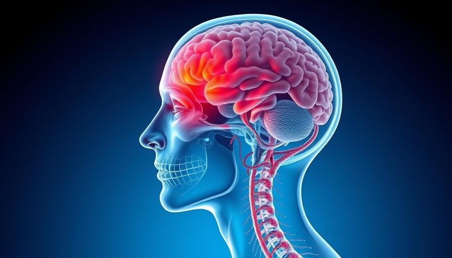 Illustration of brain inflammation highlighting stroke risk.