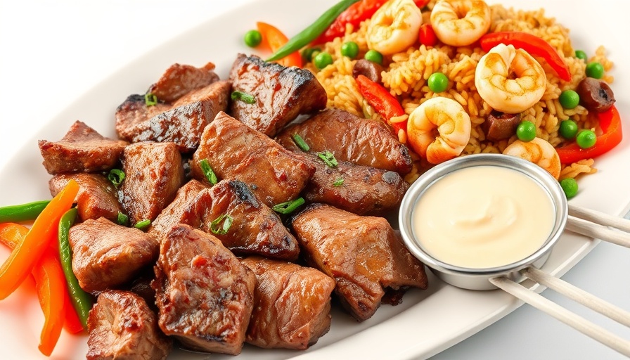 Hibachi steak and vegetables with fried rice benefits.