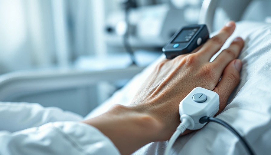 Hand with pulse oximeter in a hospital, thoughtful gifts for post-surgery healing