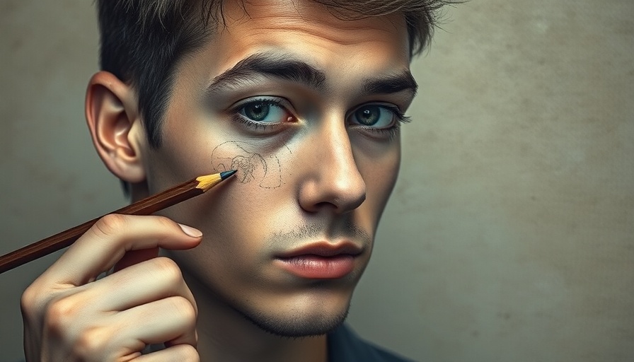 Illustrated portrayal of masking behaviors of autistic individuals