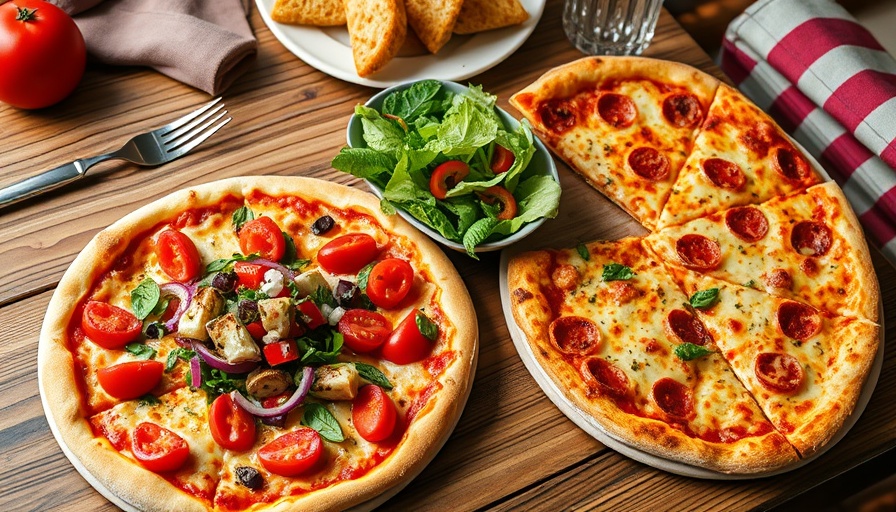 Easy solo parenting dinner ideas with vibrant salad and pizza.