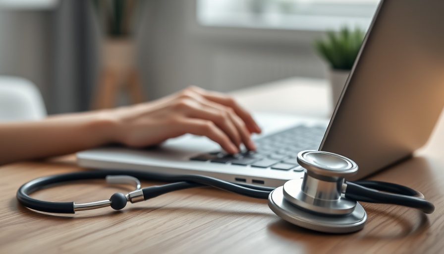 Fast verification tools healthcare: hands typing with stethoscope