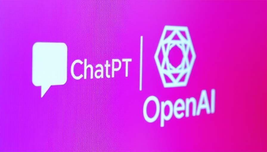 ChatGPT logo on digital screen, vibrant gradient.