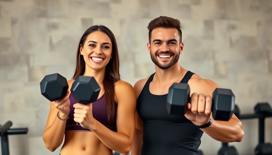 20 Minute Beginner HIIT Workout duo holding dumbbells.