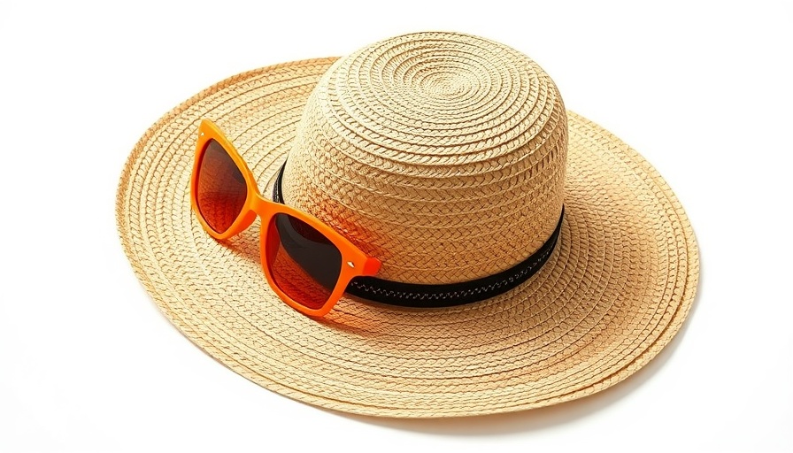 Straw hat and sunglasses illustrating summer headaches causes.