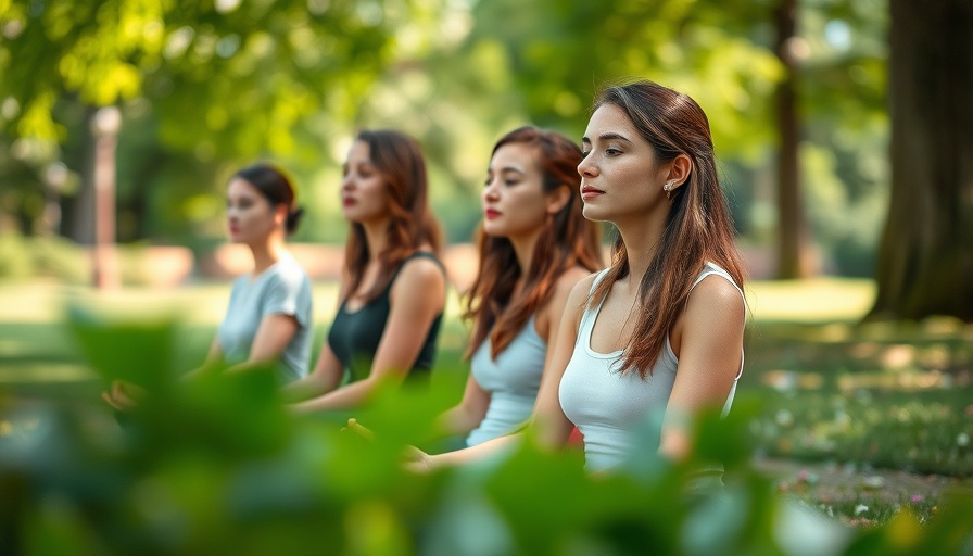 Two women practicing meditation outside, illustrating the difference between Transcendental Meditation and Mindfulness.