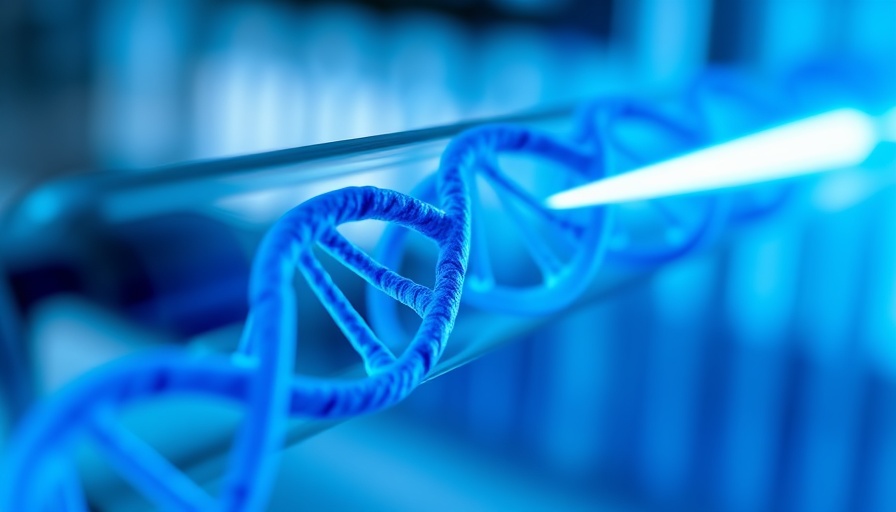 DNA helix in test tube, super-proteins evolution engine concept.