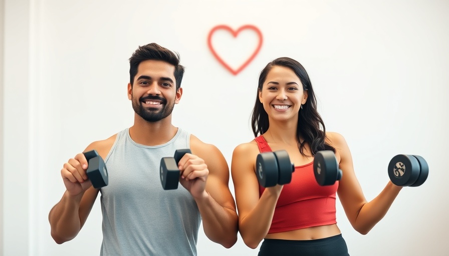 15-minute full body dumbbell workout with male and female exercising