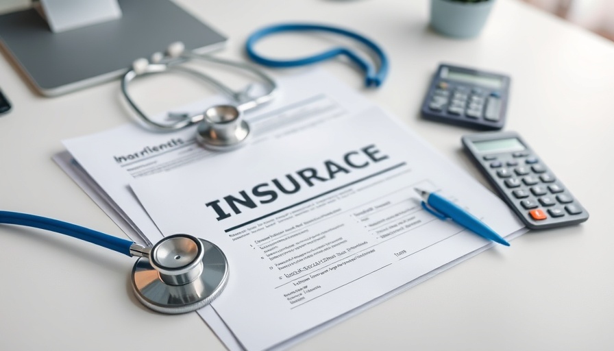 Small business health insurance paperwork with stethoscope and calculator.